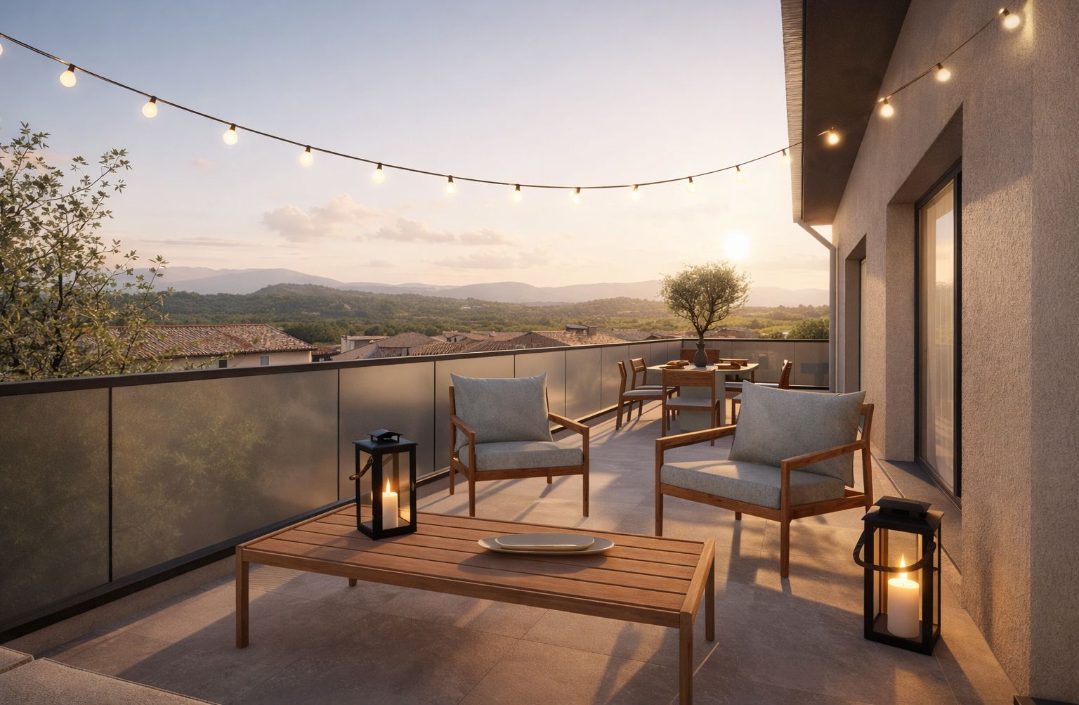 vue de puis la terrasse  résidence Helios